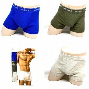 Calvin Klein 3 Pack Mens Size NB4002908 Trunk Cotton Blue Fit Classic Gray Brown